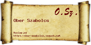 Ober Szabolcs névjegykártya