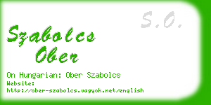 szabolcs ober business card